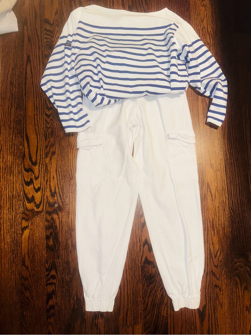 Forever 21 White and Black Labeled Casual Bottoms